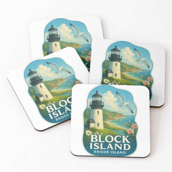 Item preview, Block Island Lighthouse View – Rhode Island Coastal Scene designed and sold by Aryabek.
