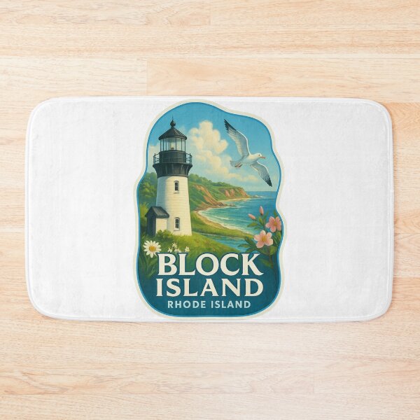 Item preview, Block Island Lighthouse View – Rhode Island Coastal Scene designed and sold by Aryabek.