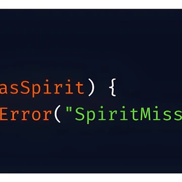 Artwork thumbnail, Sarcastic Christmas Code Snippet – “SpiritMissingError” JavaScript Design by Tattee