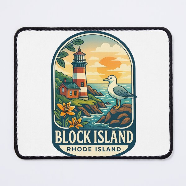 Item preview, Block Island Sunset Lighthouse – Rhode Island Seaside Wildlife designed and sold by Aryabek.