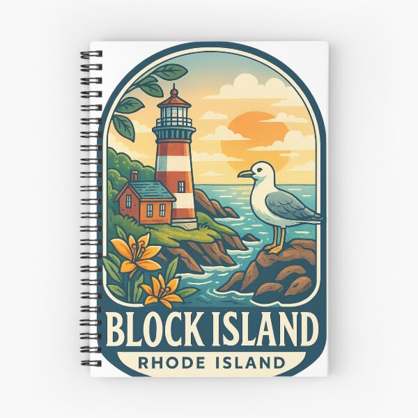 Item preview, Block Island Sunset Lighthouse – Rhode Island Seaside Wildlife designed and sold by Aryabek.