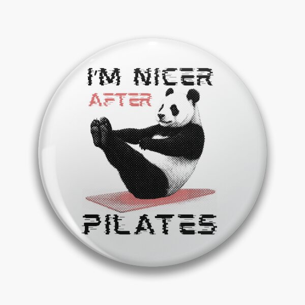 Item preview, I'm Nicer After Pilates Funny Pilates Panda Halftone designed and sold by TrueArtsStore.