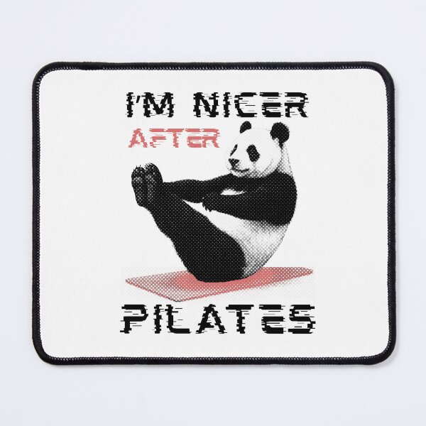 Item preview, I'm Nicer After Pilates Funny Pilates Panda Halftone designed and sold by TrueArtsStore.