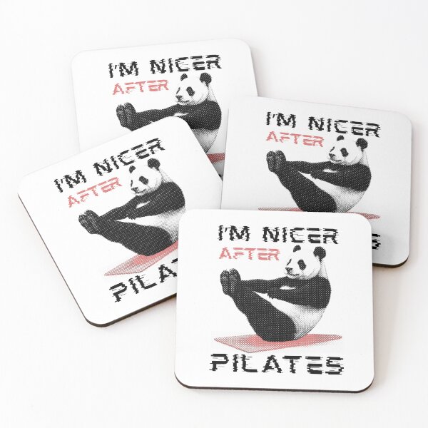 Item preview, I'm Nicer After Pilates Funny Pilates Panda Halftone designed and sold by TrueArtsStore.
