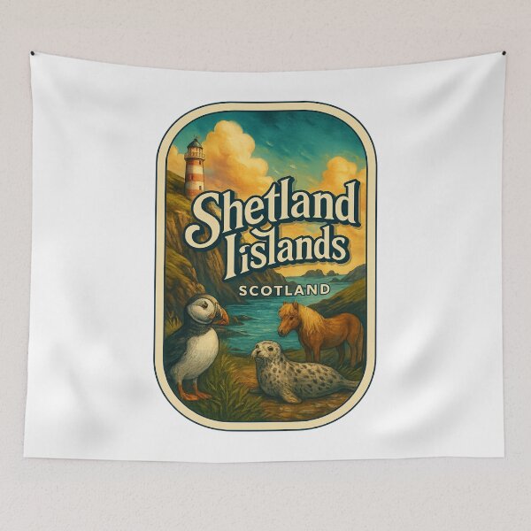 Item preview, Shetland Islands Scotland – Coastal Wildlife and Lighthouse designed and sold by Aryabek.