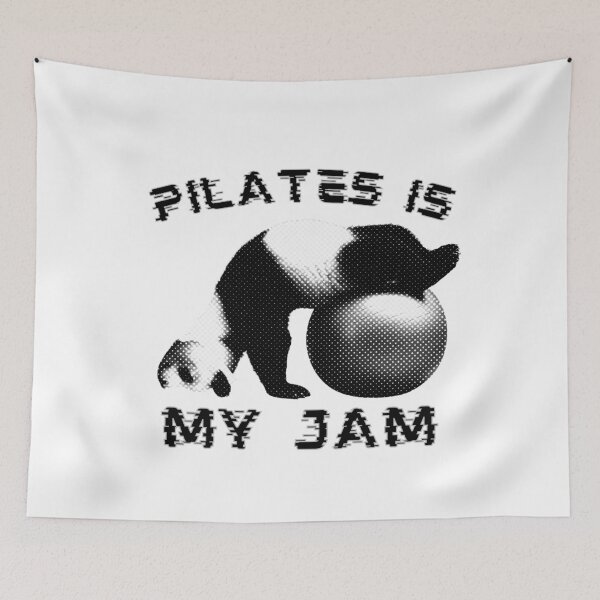 Item preview, Pilates Is My Jam Funny Pilates Panda Halftone designed and sold by TrueArtsStore.