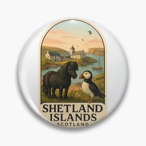 Item preview, Shetland Islands Coastal Wildlife – Pony and Puffin in Scotland designed and sold by Aryabek.