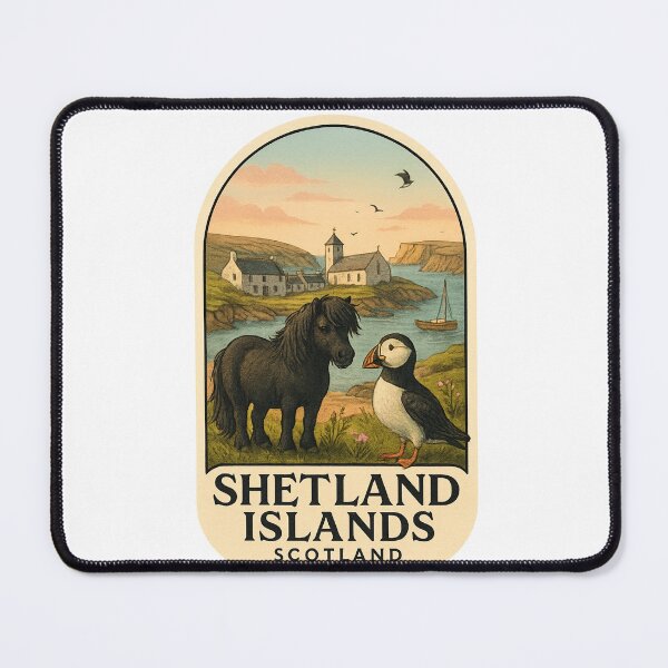 Item preview, Shetland Islands Coastal Wildlife – Pony and Puffin in Scotland designed and sold by Aryabek.