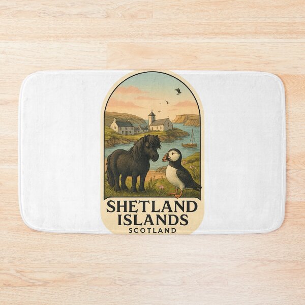 Item preview, Shetland Islands Coastal Wildlife – Pony and Puffin in Scotland designed and sold by Aryabek.