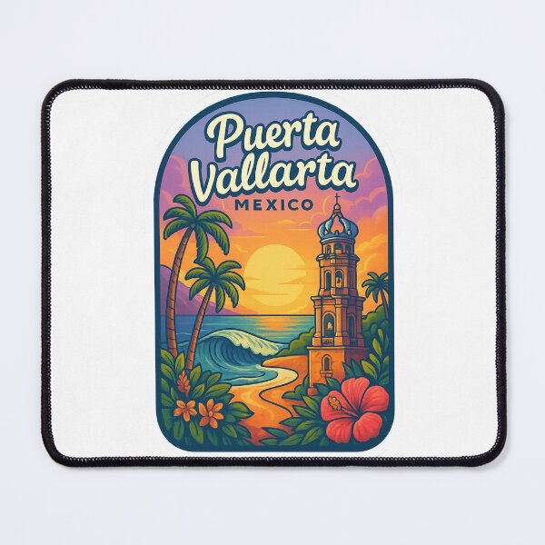 Item preview, Puerto Vallarta Sunset – Cathedral de Guadalupe and Pacific Coast designed and sold by Aryabek.