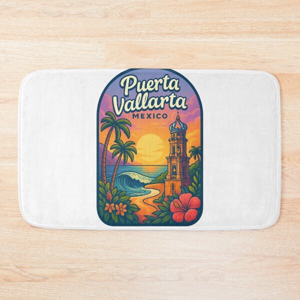 Item preview, Puerto Vallarta Sunset – Cathedral de Guadalupe and Pacific Coast designed and sold by Aryabek.