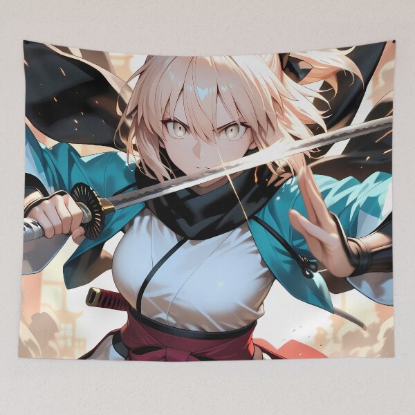 Item preview, Sakura Saber Fearless Okita Souji Fate Grand Order Chaos Samurai Rush Anime Girl Waifu Energy designed and sold by HumbertoValveno.