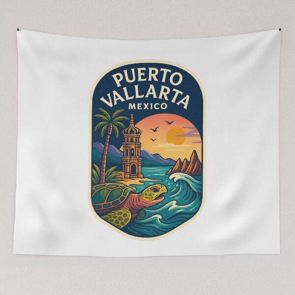 Item preview, Puerto Vallarta Sea Turtle – Sunset over Banderas Bay designed and sold by Aryabek.