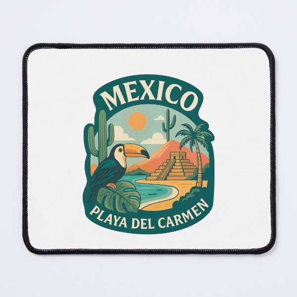 Item preview, Playa del Carmen Jungle Scene – Toucan and Mayan Pyramid designed and sold by Aryabek.