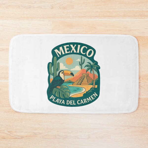Item preview, Playa del Carmen Jungle Scene – Toucan and Mayan Pyramid designed and sold by Aryabek.