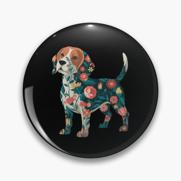Item preview, Beagle Floral Dog Silhouette Womens  designed and sold by RsFilsingerArt.