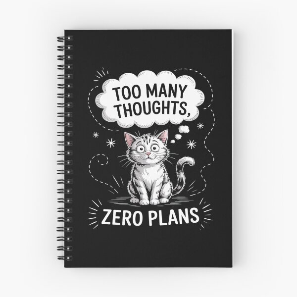 Item preview, Mental Chaos Cat Humor No Plan Just Spinning Thoughts designed and sold by DetroitMug.