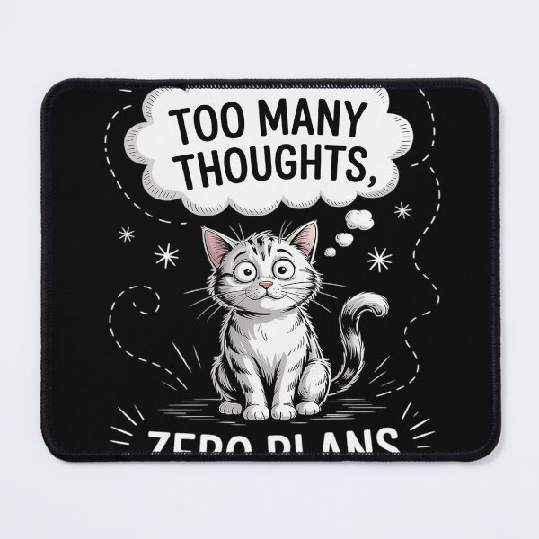 Item preview, Mental Chaos Cat Humor No Plan Just Spinning Thoughts designed and sold by DetroitMug.