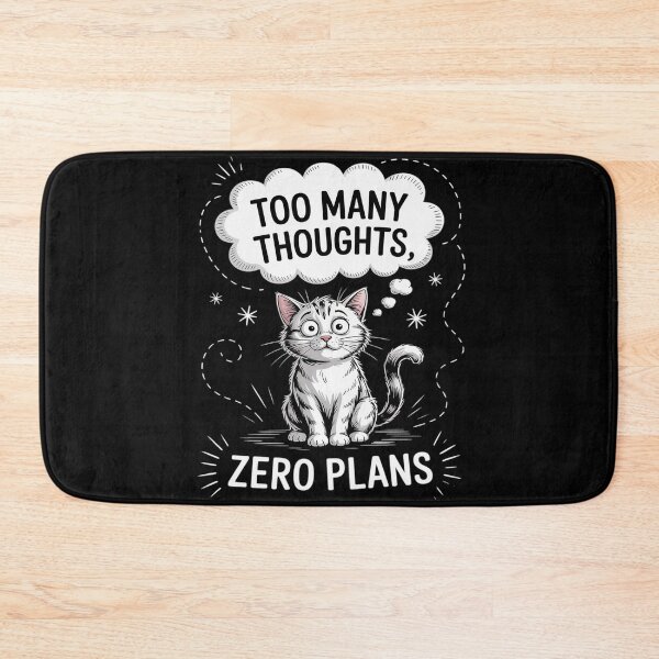 Item preview, Mental Chaos Cat Humor No Plan Just Spinning Thoughts designed and sold by DetroitMug.