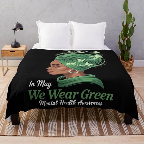 Item preview, Black Women In May We Wear Green Mental Health Awareness designed and sold by TrinaEspinoza.