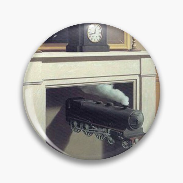 Item preview, Time Transfixed (1938) – René Magritte | Surreal Steam Locomotive Emerging from Fireplace designed and sold by Art Outlaws.