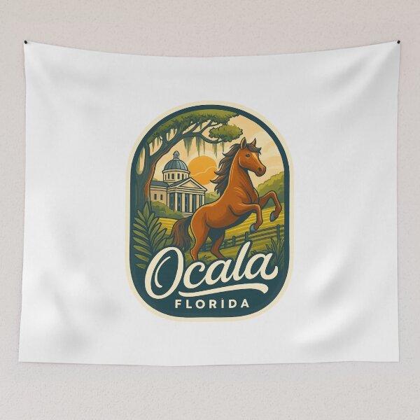 Item preview, Ocala Florida Horse Country – Historic Building and Live Oaks designed and sold by Aryabek.