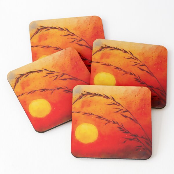 Item preview, Sunset with Grass Silhouette designed and sold by M.ALK.Watercolor.