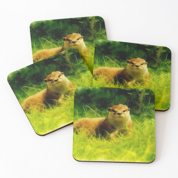Item preview, Otter in a Sunlit Meadow designed and sold by M.ALK.Watercolor.