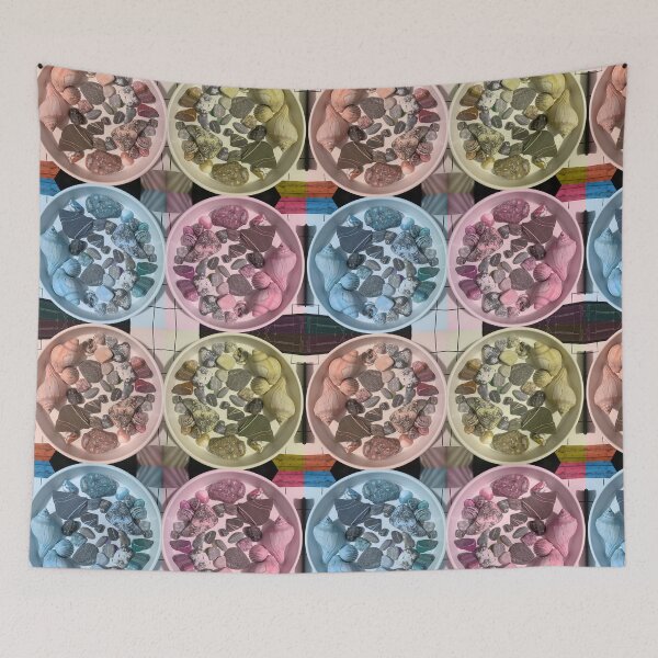 Item preview, Coloured Rocks & Shells Photo Pattern designed and sold by vallisrowe.