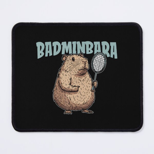 Item preview, Badminbara Shuttlecock Racquet - Team Badminton Capybara designed and sold by PatsyMargie.