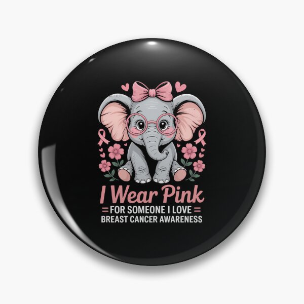 Item preview, Breast Cancer Cute Awareness Elephant designed and sold by gourpmerzihd.