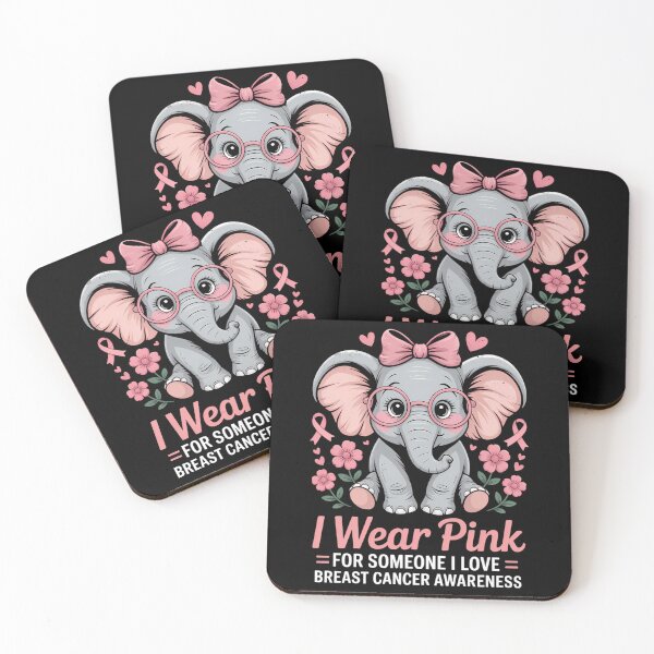 Item preview, Breast Cancer Cute Awareness Elephant designed and sold by gourpmerzihd.