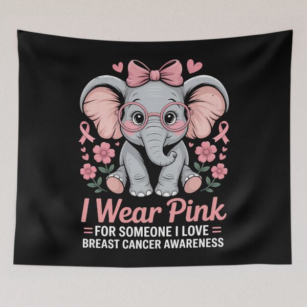 Item preview, Breast Cancer Cute Awareness Elephant designed and sold by gourpmerzihd.