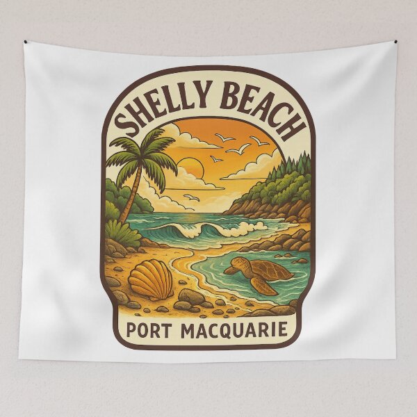 Item preview, Shelly Beach Port Macquarie – Shells, Sunset, and Sea Turtle Escape designed and sold by StampMyPassport.