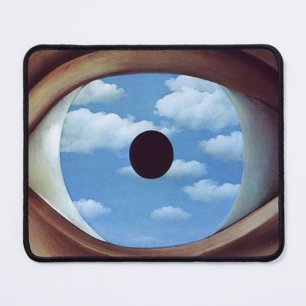 Item preview, The False Mirror (1928) – René Magritte | Surreal Eye and Sky Illusion Painting designed and sold by Art Outlaws.