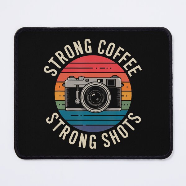 Item preview, Strong Coffee Strong Shots Retro Camera Photographer designed and sold by PatsyMargie.