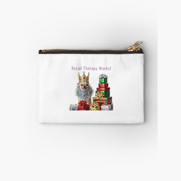 Item preview, Funny Holiday Gift, "Retail Therapy Works!" Boy Dog designed and sold by kkalli-official.