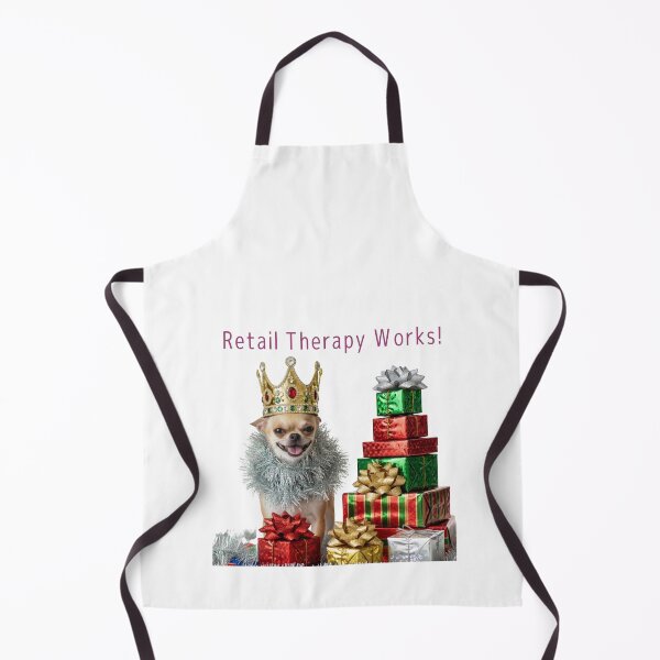 Item preview, Funny Holiday Gift, "Retail Therapy Works!" Boy Dog designed and sold by kkalli-official.