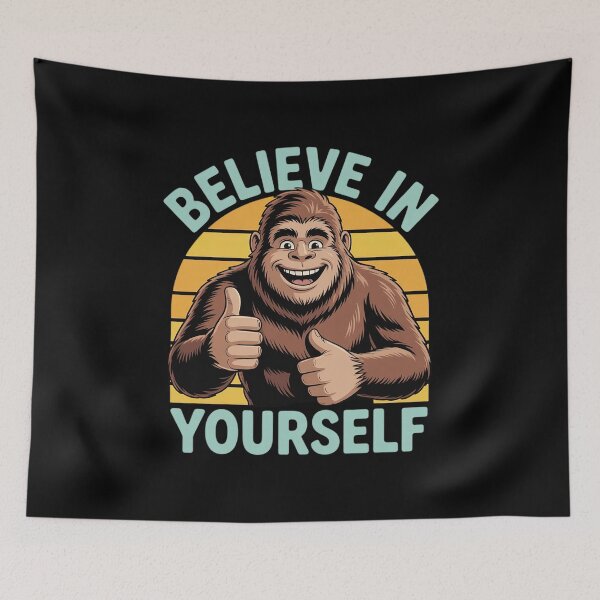 Item preview, Believe in Yourself! Bigfoot Sasquatch Joke designed and sold by KonstanKoraner.