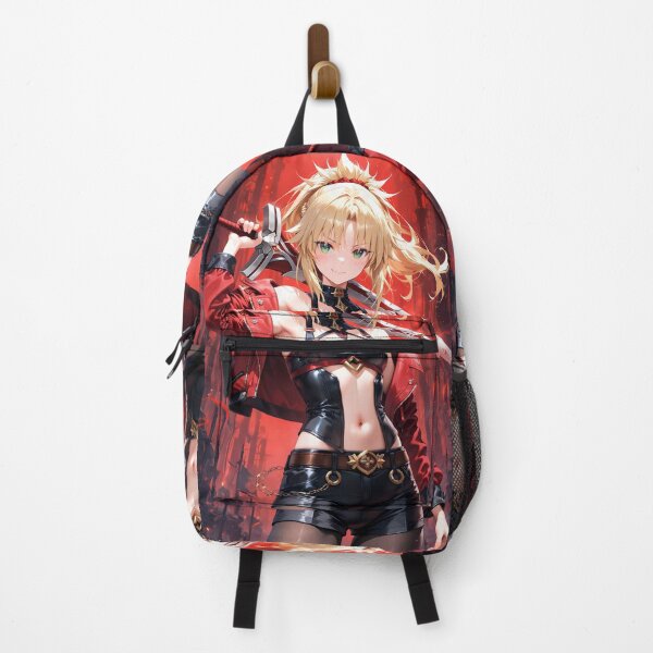 Item preview, Red Saber Mordred Fate Grand Order Red Urban Warrior Anime Girl Waifu Fiery Fantasy Energy designed and sold by HumbertoValveno.