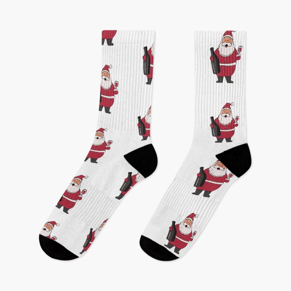 Item preview, Minimalist Santa with Wine — Cozy Holiday Design designed and sold by SleekLineSketches.