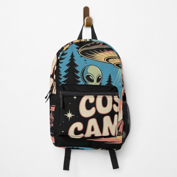 Item preview, Bigfoot Alien Campfire Camping Sasquatch UFO Camper designed and sold by KonstanKoraner.
