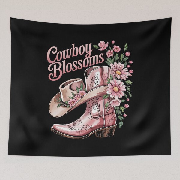 Item preview, Boho Watercolor Cowgirl Boots Hat Floral Boots Western Boots  designed and sold by RsFilsingerArt.