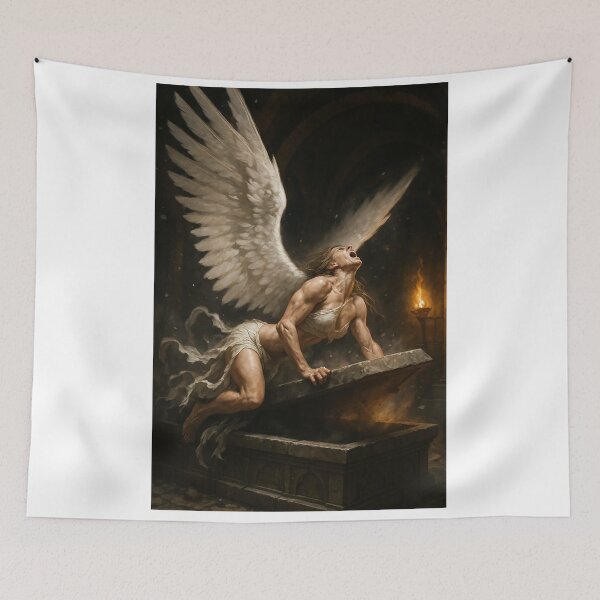 Item preview, Angel opening a coffin   designed and sold by CathryneDelamort.