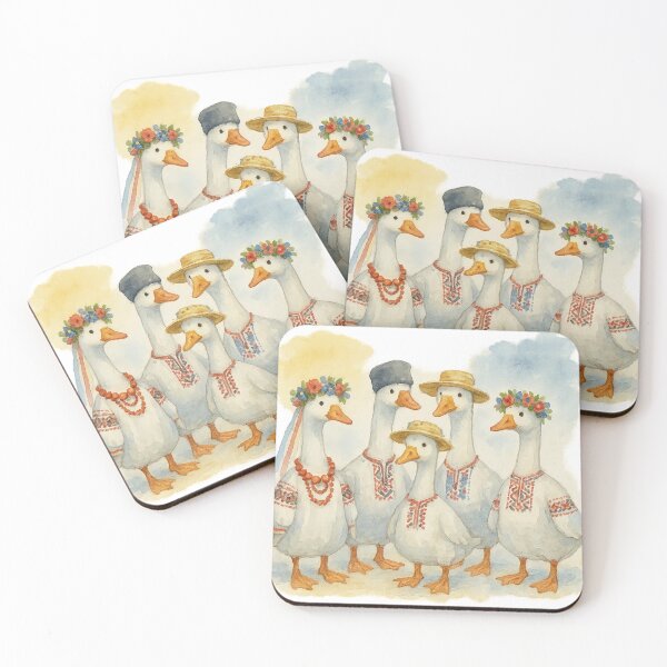 Item preview, 5 Ukrainian Gees in Watercolors designed and sold by SmilingAnny.