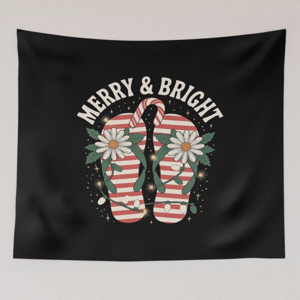 Item preview, Merry & Bright Christmas In July Flip Flops designed and sold by CultureSpec.