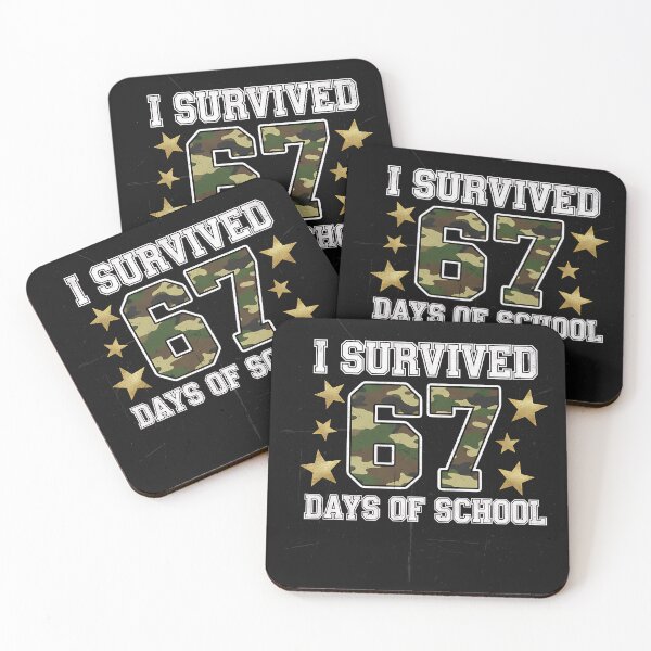 Item preview, I Survived 67 Days Of School Funny Camo Six Seven Teacher designed and sold by TalalosART.