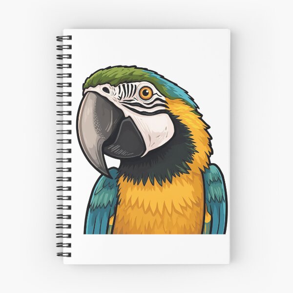 Item preview, Vibrant Blue and Gold Macaw Portrait Art designed and sold by atirutbeam.