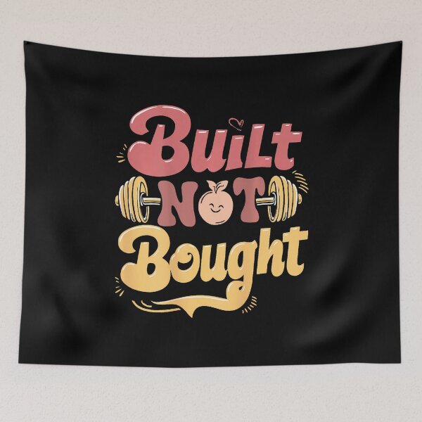Item preview, Built Not Bought Workout Pump Cover Gym Weightlifting designed and sold by BrandyMartha.