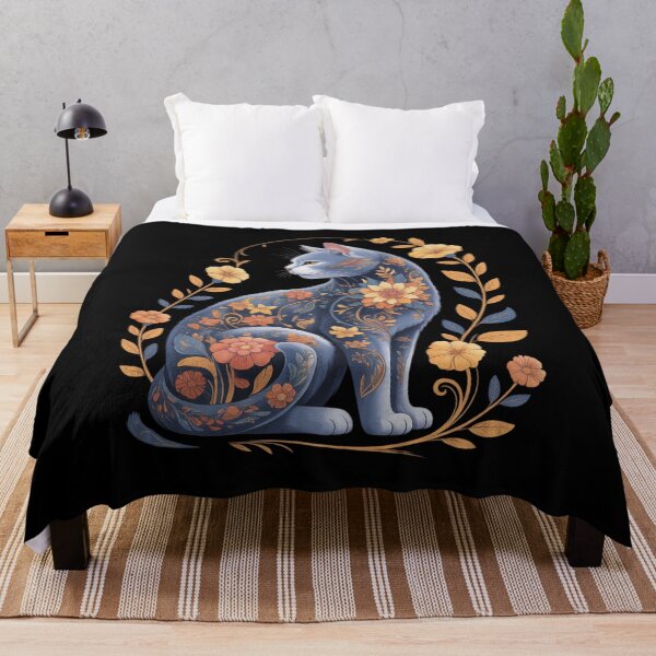 Item preview, Cat Colorful Floral Patterns Flowers Art Cat Lover designed and sold by RoyTill0Art.